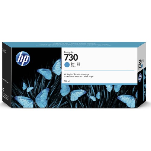 HP 730 Γνήσιο Μελάνι Εκτυπωτή InkJet Κυανό (P2V68A)