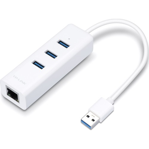 TP-LINK UE330 v1 Hub 3 Θυρών USB 3.0 με σύνδεση USB-A / Ethernet Λευκό UE330