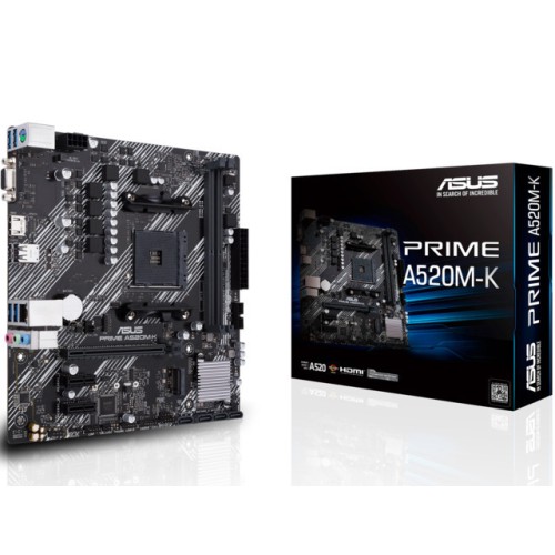 Asus Prime A520M-K Motherboard Micro ATX με AMD AM4 Socket 90MB1500-M0EAY0
