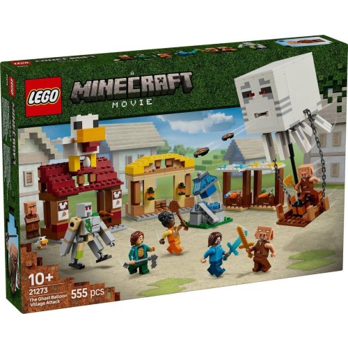 LEGO Minecraft The Ghast Balloon Village Attack για 10+ Ετών 555τμχ 21273