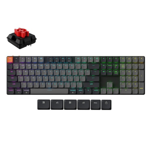 Keychron Keychron K5 V2 K5X-H1 Ασύρματο Gaming Μηχανικό Πληκτρολόγιο με Gateron Low Profile Red διακόπτες και RGB φωτισμό (Αγγλικό US)