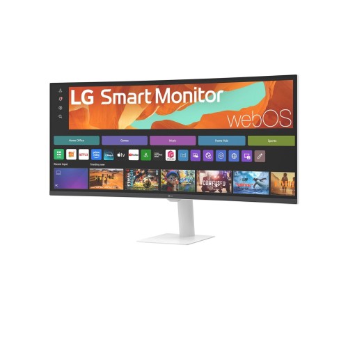 LG 34U601SA-W Ultrawide VA HDR Curved Smart Monitor 34" QHD 3440x1440 με Χρόνο Απόκρισης 5ms GTG