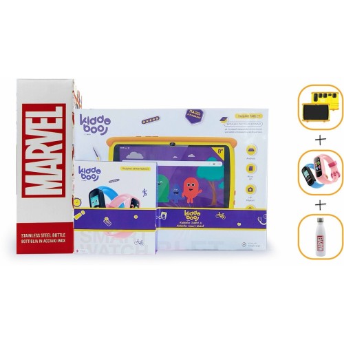 SUNSHINE SS-057A HQ HYDROGEL Τζαμάκι Προστασίας για Egoboo Kiddoboo & Smartwatch & Μπουκάλι Νερού Marvel 8" Tablet (2GB/32GB) Yellow & Smartwatch Pink