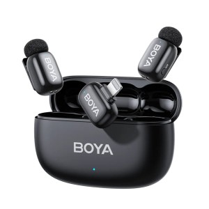 Boya mini 2 iPhone Lightning Σετ Ασύρματο Δυναμικό Μικρόφωνο Πέτου, Clip On Δημοσιογραφικό