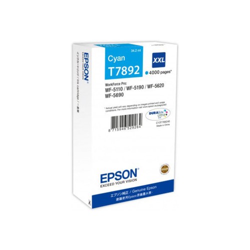 Epson T7892XXL Γνήσιο Μελάνι Εκτυπωτή InkJet Κυανό (C13T789240)