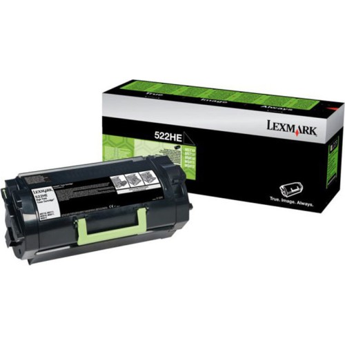 Lexmark 522HE Γνήσιο Toner Laser Εκτυπωτή Μαύρο High Yield 25000 Σελίδων 52D2H0E