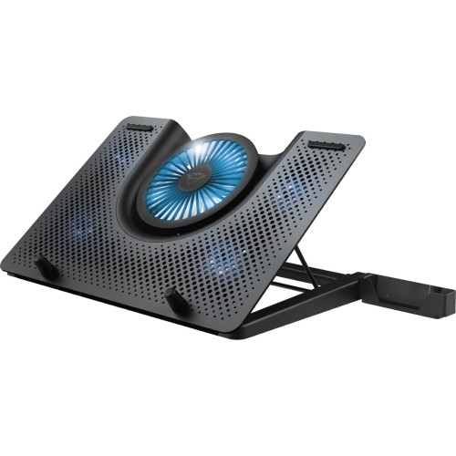 Trust GXT 1125 Quno Cooling Pad για Laptop έως 17.3" με 5 Ανεμιστήρες και Φωτισμό Γκρι