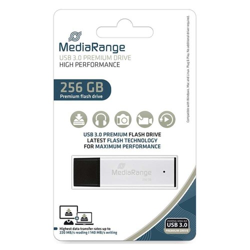 MediaRange 256GB USB 3.0 Stick Ασημί