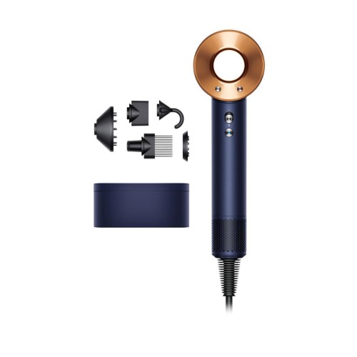 Dyson Supersonic HD07 Case Ionic Επαγγελματικό Πιστολάκι Μαλλιών με Φυσούνα 1600W Dark Blue / Bright Copper 412525-01