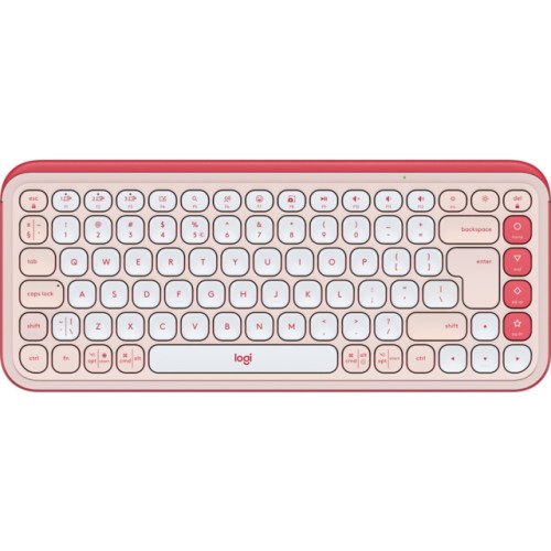 Logitech Pop Icon Ασύρματο Bluetooth Πληκτρολόγιο Αγγλικό US Ροζ