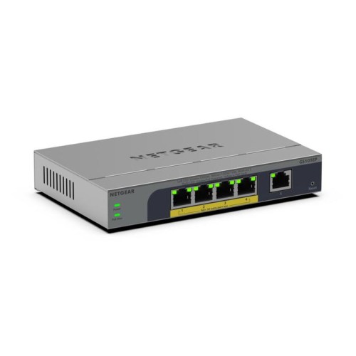 NetGear GS105EP-100EUS Managed L2 PoE Switch με 5 Θύρες Gigabit (1Gbps) Ethernet