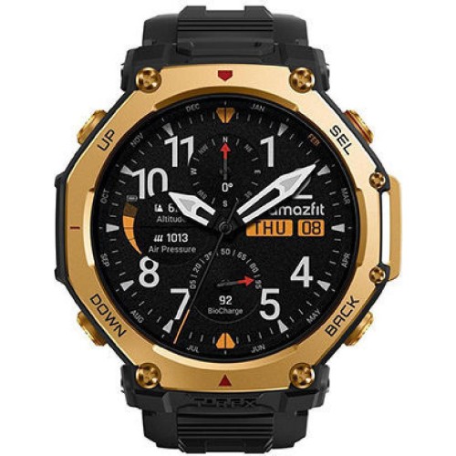 Amazfit T-Rex 3 Pro Titanium 44mm Αδιάβροχο Smartwatch (Μαύρο / Χρυσό)