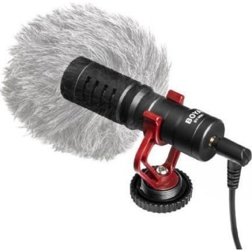 Boya BY-MM1 Electret Μικρόφωνο Shock Mounted Δημοσιογραφικό