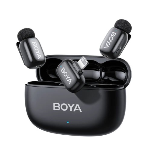 Boya mini 2 iPhone Lightning Σετ Ασύρματο Δυναμικό Μικρόφωνο Πέτου, Clip On Δημοσιογραφικό